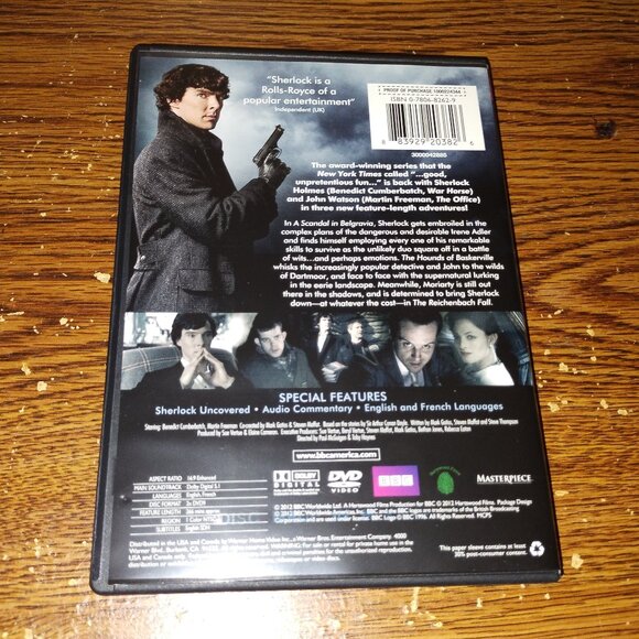 Sherlock The Complete Season Two (2-Disc DVD Box Set, 2012) w/ slip cover - Picture 6 of 6